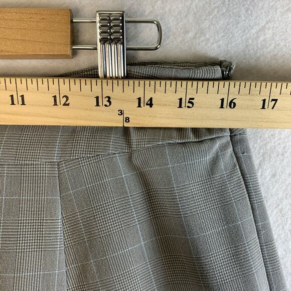 VTG Old‎ Navy Plaid Skirt Sz 8 Gray Light Academia Coquette Soft Girl Lace Trim - Picture 6 of 12